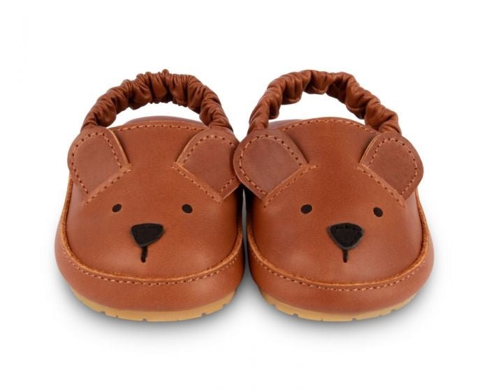 Lederslipper Vallie Bear - cognac classic - pilzessono.shop - zauberhafte Kinderdinge