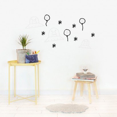 Leuchtende Wandsticker Aliens von Chispum bei Pilzessin - pilzessono.shop - zauberhafte Kinderdinge