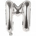 M Folienballon silber Buchstabe - pilzessono.shop - zauberhafte Kinderdinge