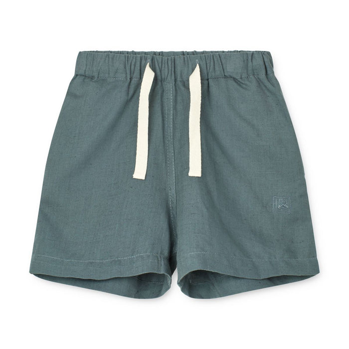 Madison Leinen Shorts in whale blue - pilzessono.shop - zauberhafte Kinderdinge