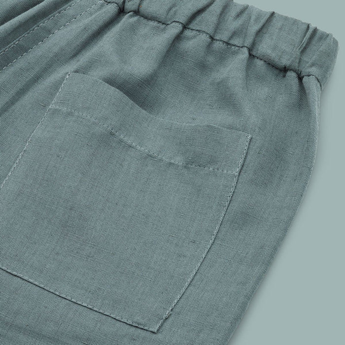 Madison Leinen Shorts in whale blue - pilzessono.shop - zauberhafte Kinderdinge