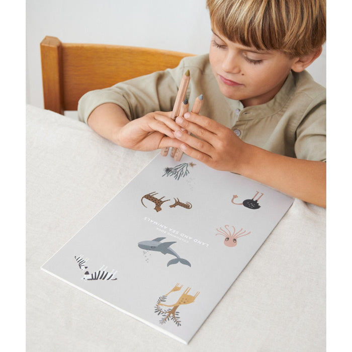 Malbuch Meerestiere & Safaritiere ODELL Colouring book von Liewood - pilzessono.shop - zauberhafte Kinderdinge