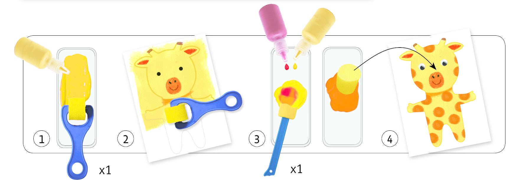 Malen mit dem Schwamm von Djeco - pilzessono.shop - zauberhafte Kinderdinge