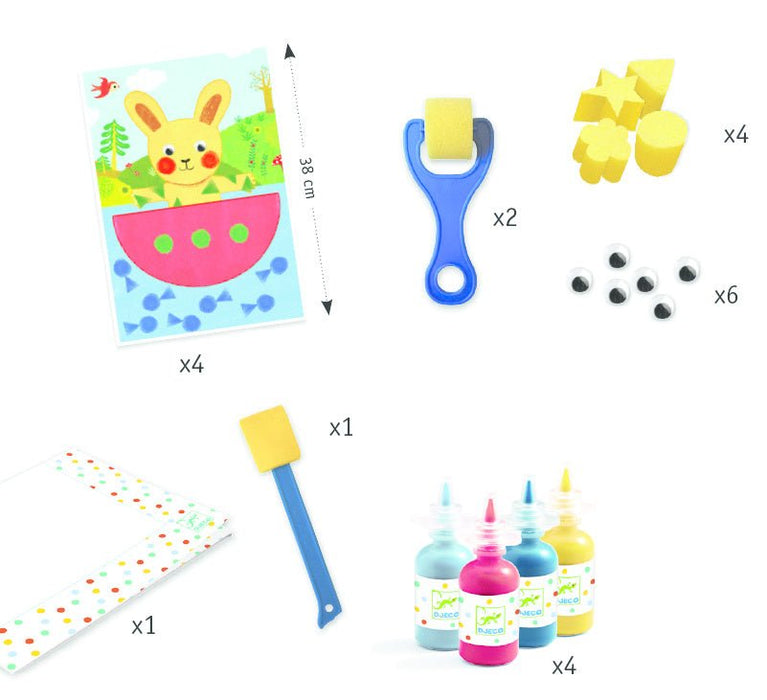 Malen mit dem Schwamm von Djeco - pilzessono.shop - zauberhafte Kinderdinge