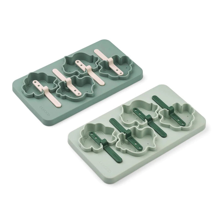 Manfred Ice Pops / Eisformen in dino / peppermint multi mix - pilzessono.shop - zauberhafte Kinderdinge