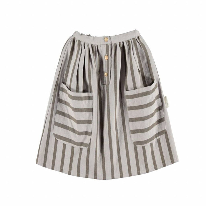 Midi skirt. Grey stripes serge von Piupiuchick bei Pilzessin - pilzessono.shop - zauberhafte Kinderdinge