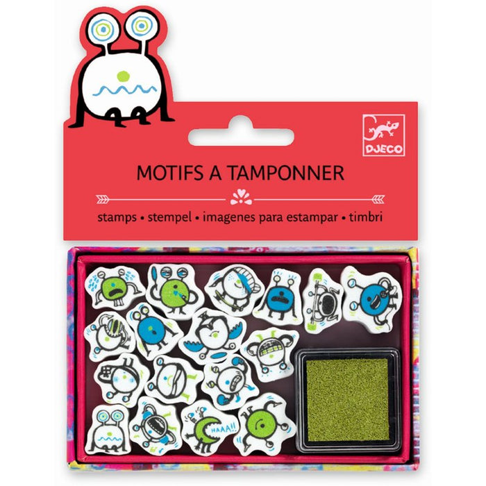 Mini Stempelset Weltraumungeheuer - pilzessono.shop - zauberhafte Kinderdinge