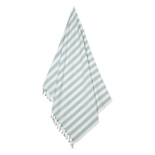 Mona Beach Towel - gestreift Sea blue/creme de la creme - pilzessono.shop - zauberhafte Kinderdinge