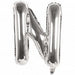 N Folienballon silber Buchstabe - pilzessono.shop - zauberhafte Kinderdinge