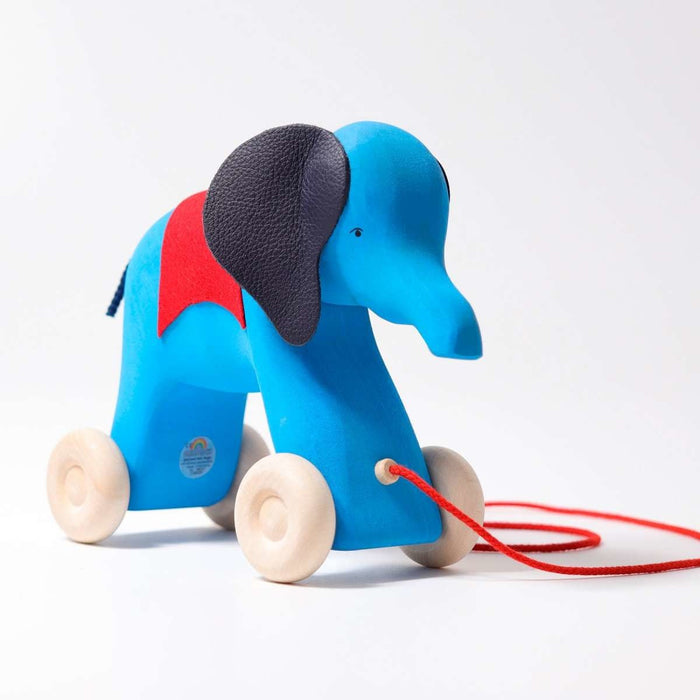 ⋙ Nachziehtier Elefant Otto in blau von Grimms ♥ - pilzessono.shop
