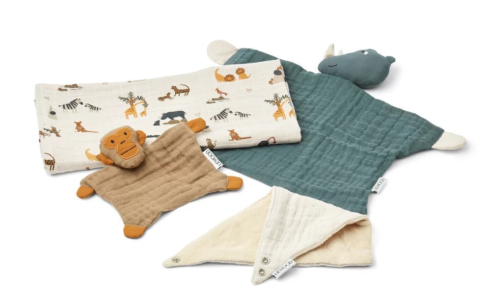 Nada Baby Geschenkset in blue multi mix - pilzessono.shop - zauberhafte Kinderdinge