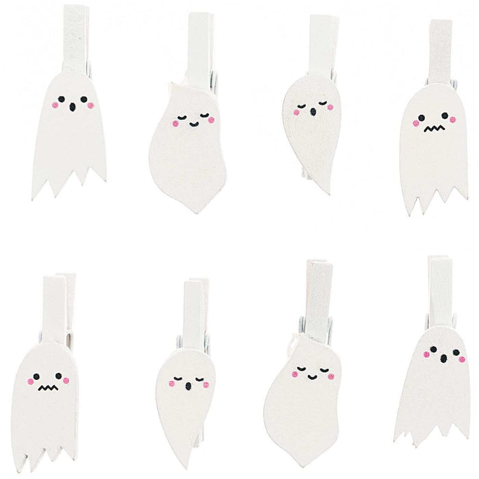 ⋙ Ohhh! Lovely! Holzclips Gespenster von Rico Design ♡ - pilzessono.shop - zauberhafte Kinderdinge