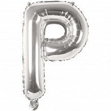 P Folienballon silber Buchstabe - pilzessono.shop - zauberhafte Kinderdinge
