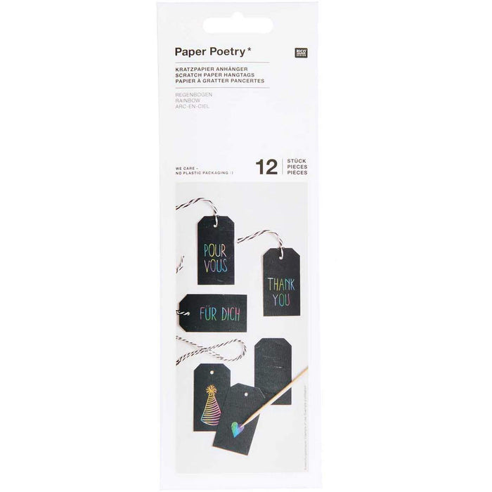 ⋙ Paper Poetry Kratzpapier Anhänger | von Rico Design ♡ - pilzessono.shop