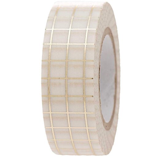 ⋙ Paper Poetry Tape Kariert | weiß-gold von Rico Design ♡ - pilzessono.shop