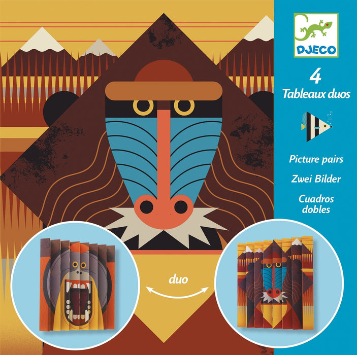 ⋙ Papierkreation Zickzackbild Tierwelt von Djeco - pilzessono.shop - zauberhafte Kinderdinge