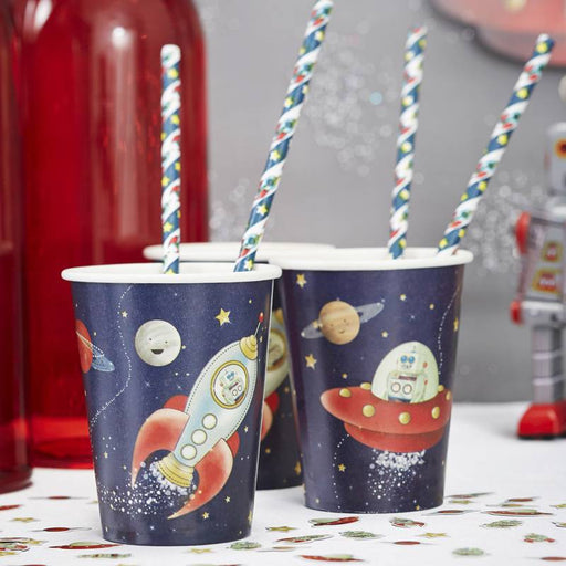 Pappbecher Weltraum Raumschiff von Ginger Ray - pilzessono.shop - zauberhafte Kinderdinge
