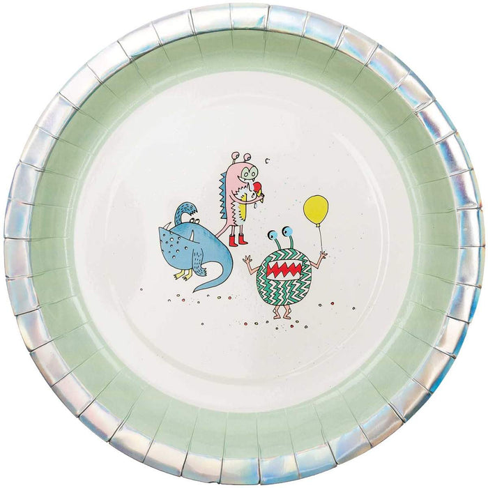 Pappteller Monster grün/blau von Rico Design - pilzessono.shop