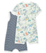 Petit Bateau Duo Baby - Kurzoveralls für Jungen aus Rippstrick - pilzessono.shop - zauberhafte Kinderdinge