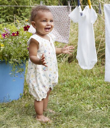Petit Bateau Duo Baby - Kurzoveralls für Mädchen aus Rippstrick - pilzessono.shop - zauberhafte Kinderdinge