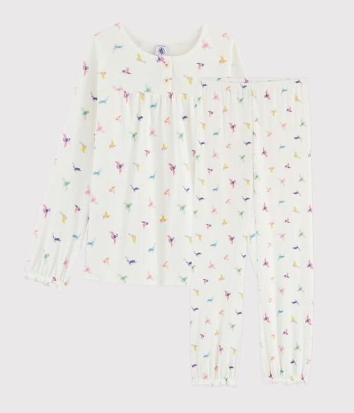 Petit Bateau Pyjama Rippstrick mit Vogel Print - pilzessono.shop - zauberhafte Kinderdinge