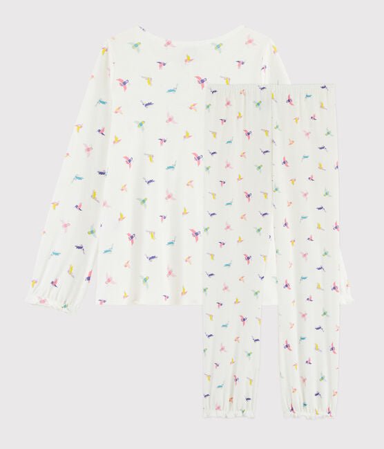 Petit Bateau Pyjama Rippstrick mit Vogel Print - pilzessono.shop - zauberhafte Kinderdinge