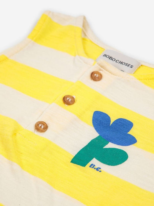 Playsuit - yellow stripes - pilzessono.shop - zauberhafte Kinderdinge