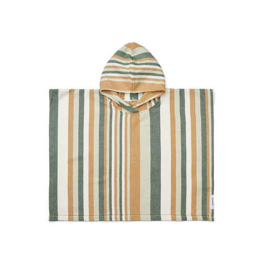 Poncho "Roomie" in Y/D stripe | dusty mint multi mix von Liewood ♥ - pilzessono.shop - zauberhafte Kinderdinge