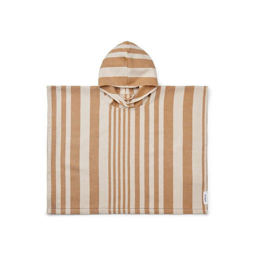 Poncho "Roomie" in Y/D stripe | golden caramel / sandy von Liewood ♥ - pilzessono.shop - zauberhafte Kinderdinge