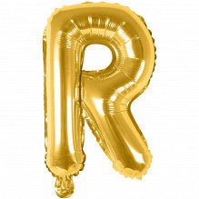 R Folienballon gold Buchstabe - pilzessono.shop - zauberhafte Kinderdinge