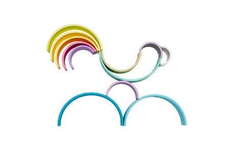 ⋙ Regenbogen Bausteine Pastell von dëna - pilzessono.shop - zauberhafte Kinderdinge