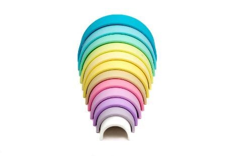 ⋙ Regenbogen Bausteine Pastell von dëna - pilzessono.shop - zauberhafte Kinderdinge