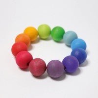 Regenbogen Perlenring - pilzessono.shop - zauberhafte Kinderdinge
