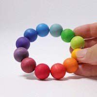Regenbogen Perlenring - pilzessono.shop - zauberhafte Kinderdinge