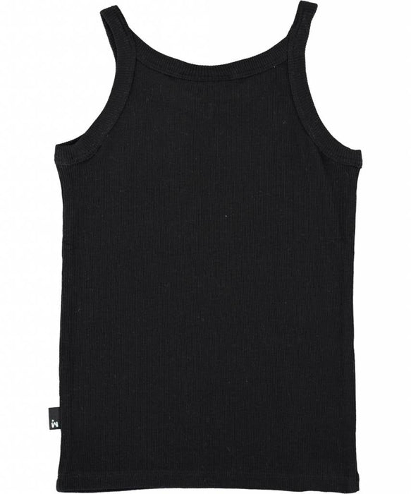 Rida Rippstrick Tanktop in schwarz - pilzessono.shop - zauberhafte Kinderdinge