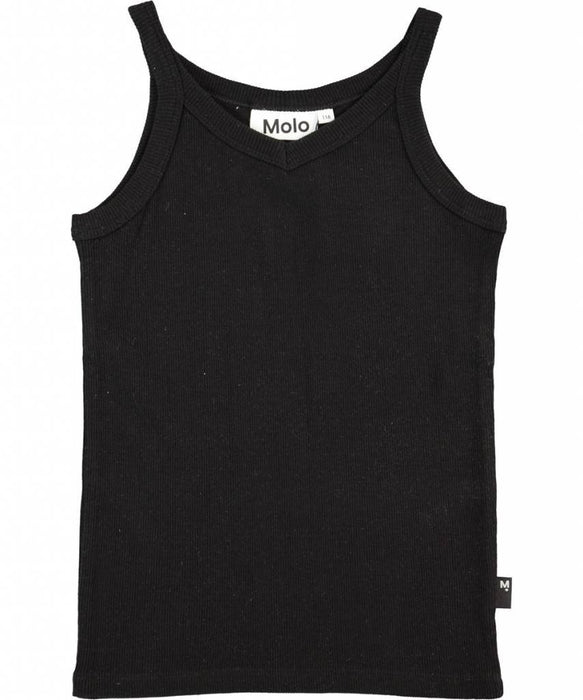 Rida Rippstrick Tanktop in schwarz - pilzessono.shop - zauberhafte Kinderdinge
