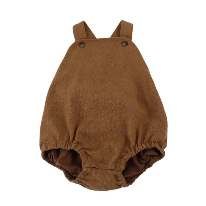 ⋙ Romper "Jimi" in hay braun von Donsje ♡ - pilzessono.shop - zauberhafte Kinderdinge