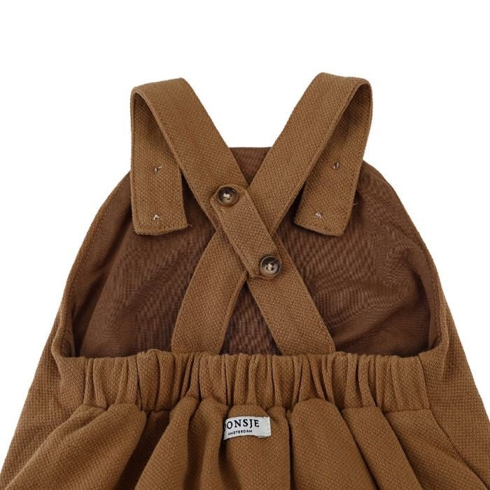 ⋙ Romper "Jimi" in hay braun von Donsje ♡ - pilzessono.shop - zauberhafte Kinderdinge