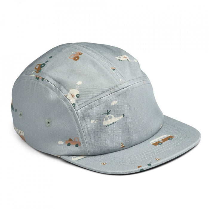 Rory Printed Cap Vehicles / Dove blue mix - pilzessono.shop - zauberhafte Kinderdinge