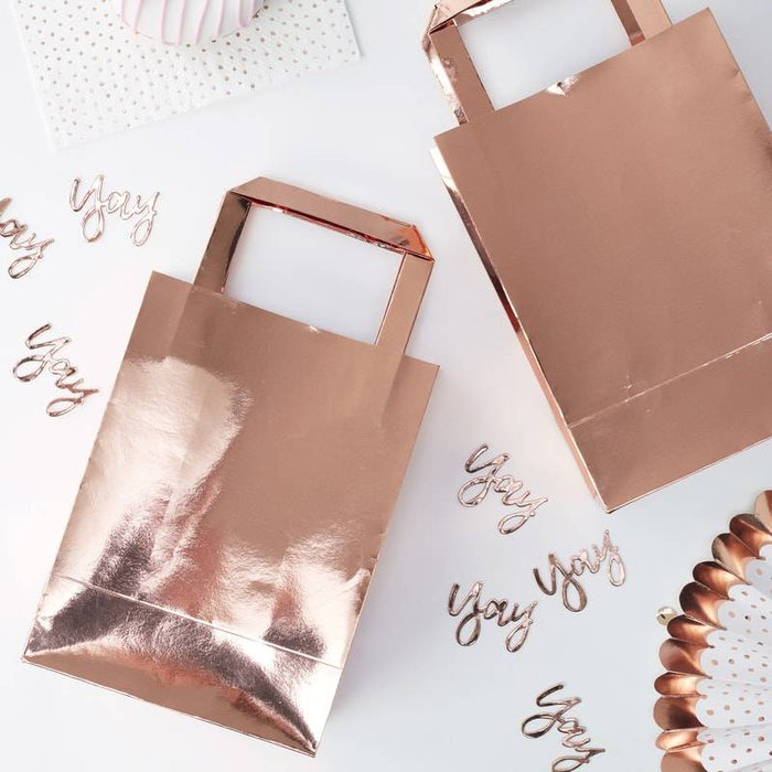 Rosegoldene Partytaschen von Ginger Ray bei Pilzessin - pilzessono.shop - zauberhafte Kinderdinge