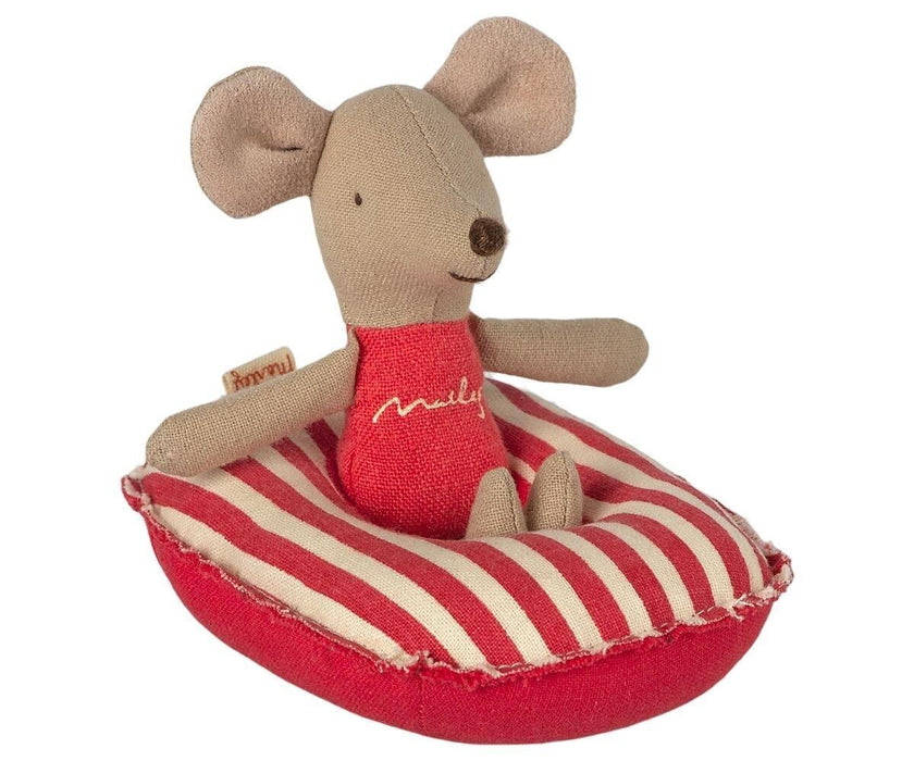 Rubber boat Small Mouse | Schlauchboot rot gestreift von Maileg ♡ - pilzessono.shop - zauberhafte Kinderdinge