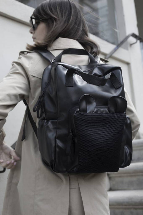 Rucksack BEAR in schwarz - pilzessono.shop - zauberhafte Kinderdinge