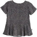 Rundhalsbluse mit kurzen Ärmeln mit Schößchen in wunderschönem Paisley-Muster. - pilzessono.shop - zauberhafte Kinderdinge