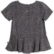 Rundhalsbluse mit kurzen Ärmeln mit Schößchen in wunderschönem Paisley-Muster. - pilzessono.shop - zauberhafte Kinderdinge
