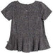 Rundhalsbluse mit kurzen Ärmeln mit Schößchen in wunderschönem Paisley-Muster. - pilzessono.shop - zauberhafte Kinderdinge