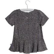 Rundhalsbluse mit kurzen Ärmeln mit Schößchen in wunderschönem Paisley-Muster. - pilzessono.shop - zauberhafte Kinderdinge