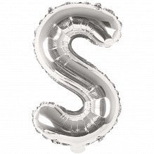 S Folienballon silber Buchstabe - pilzessono.shop - zauberhafte Kinderdinge