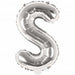 S Folienballon silber Buchstabe - pilzessono.shop - zauberhafte Kinderdinge