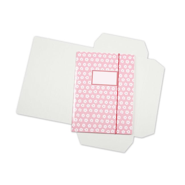 Sammelmappe Blümchen Rosa A4 von Krima & Isa - pilzessono.shop - zauberhafte Kinderdinge