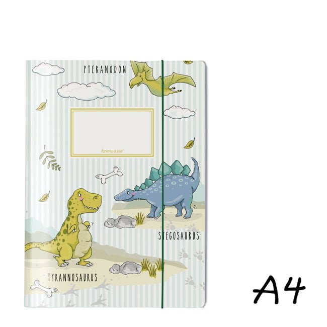 Sammelmappe Dinos A4 von Krima & Isa - pilzessono.shop - zauberhafte Kinderdinge